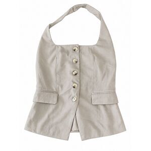 Halter Button Down Top